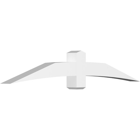 Ekena Millwork Bellingham Architectural Grade PVC Gable Bracket, 84"W x 14"H x 6"D x 6"F, 4/12 Pitch GBP084X14X0606BEL00